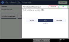 Schermafbeelding bedieningspaneel