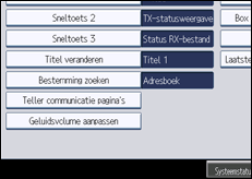 Schermafbeelding bedieningspaneel