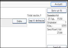 Illustrasjon av betjeningspanel