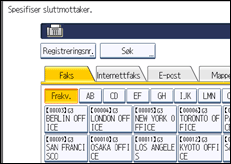 Illustrasjon av betjeningspanel