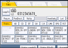 Illustrasjon av betjeningspanel