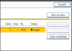 Illustrasjon av betjeningspanel