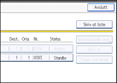 Illustrasjon av betjeningspanel