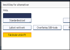 Illustrasjon av betjeningspanel