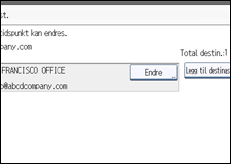 Illustrasjon av betjeningspanel