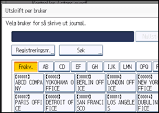 Illustrasjon av betjeningspanel