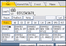 Illustrasjon av betjeningspanel
