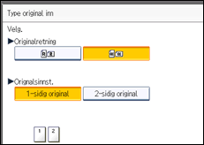 Illustrasjon av betjeningspanel
