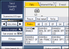 Illustrasjon av betjeningspanel