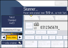 Illustrasjon av betjeningspanel