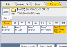 Illustrasjon av betjeningspanel