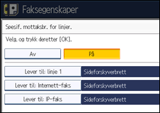 Illustrasjon av betjeningspanel