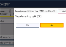 Illustrasjon av betjeningspanel