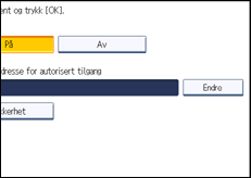 Illustrasjon av betjeningspanel