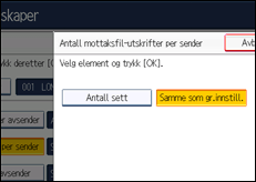 Illustrasjon av betjeningspanel
