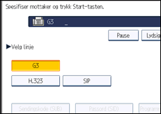 Illustrasjon av betjeningspanel
