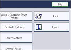 Illustrasjon av betjeningspanel
