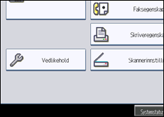 Illustrasjon av betjeningspanel