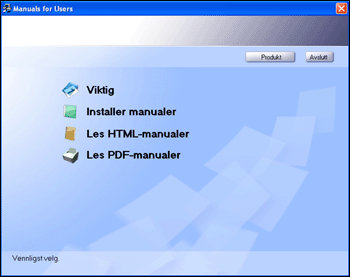 Installasjonsskjerm illustrasjon