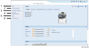 Illustrasjon av nettleserskjermbilde med nummerert bildetekst