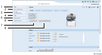 Illustrasjon av nettleserskjermbilde med nummerert bildetekst
