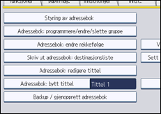 Illustrasjon av betjeningspanel