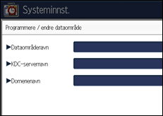 Illustrasjon av betjeningspanel