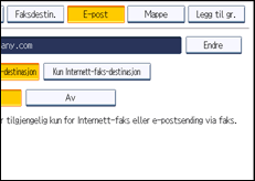 Illustrasjon av betjeningspanel
