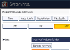 Illustrasjon av betjeningspanel