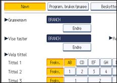 Illustrasjon av betjeningspanel