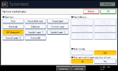 Illustrasjon av betjeningspanel