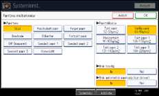 Illustrasjon av betjeningspanel