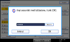 Illustrasjon av betjeningspanel