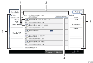 Skjermbildeillustrasjon av brukerpanelet med nummererte bildetekster