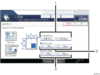 Skjermbildeillustrasjon av brukerpanelet med nummererte bildetekster