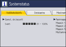 Illustrasjon av betjeningspanel