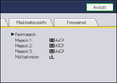 Illustrasjon av betjeningspanel