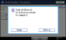 Illustrasjon av betjeningspanel