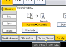 Ilustracja ekranu panela operacyjnego