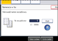 Ilustracja ekranu panela operacyjnego