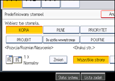 Ilustracja ekranu panela operacyjnego