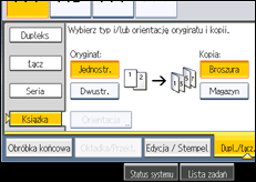 Ilustracja ekranu panela operacyjnego