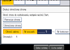 Ilustracja ekranu panela operacyjnego