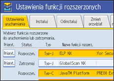 ilustracja ekranu panela operacyjnego