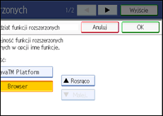 ilustracja ekranu panela operacyjnego