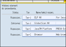 ilustracja ekranu panela operacyjnego