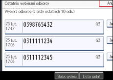 Ilustracja ekranu panela operacyjnego