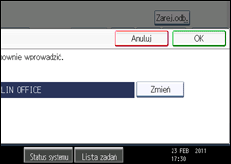 Ilustracja ekranu panela operacyjnego