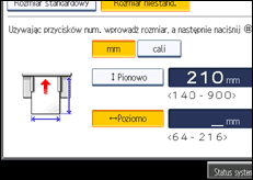 Ilustracja ekranu panela operacyjnego