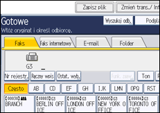 Ilustracja ekranu panela operacyjnego